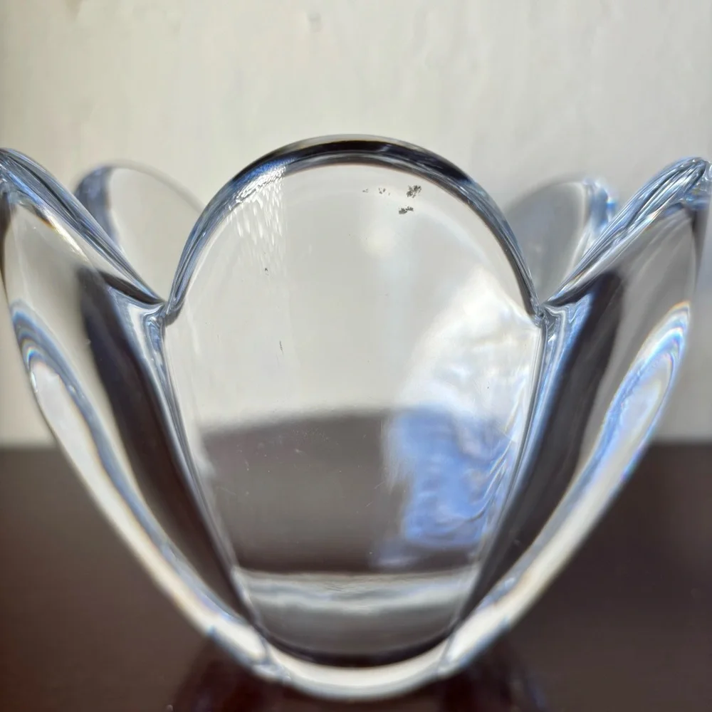 Vintage MIKASA RAMONA Flower Cut Crystal Decorative Flower Vase Arches Heavy 6